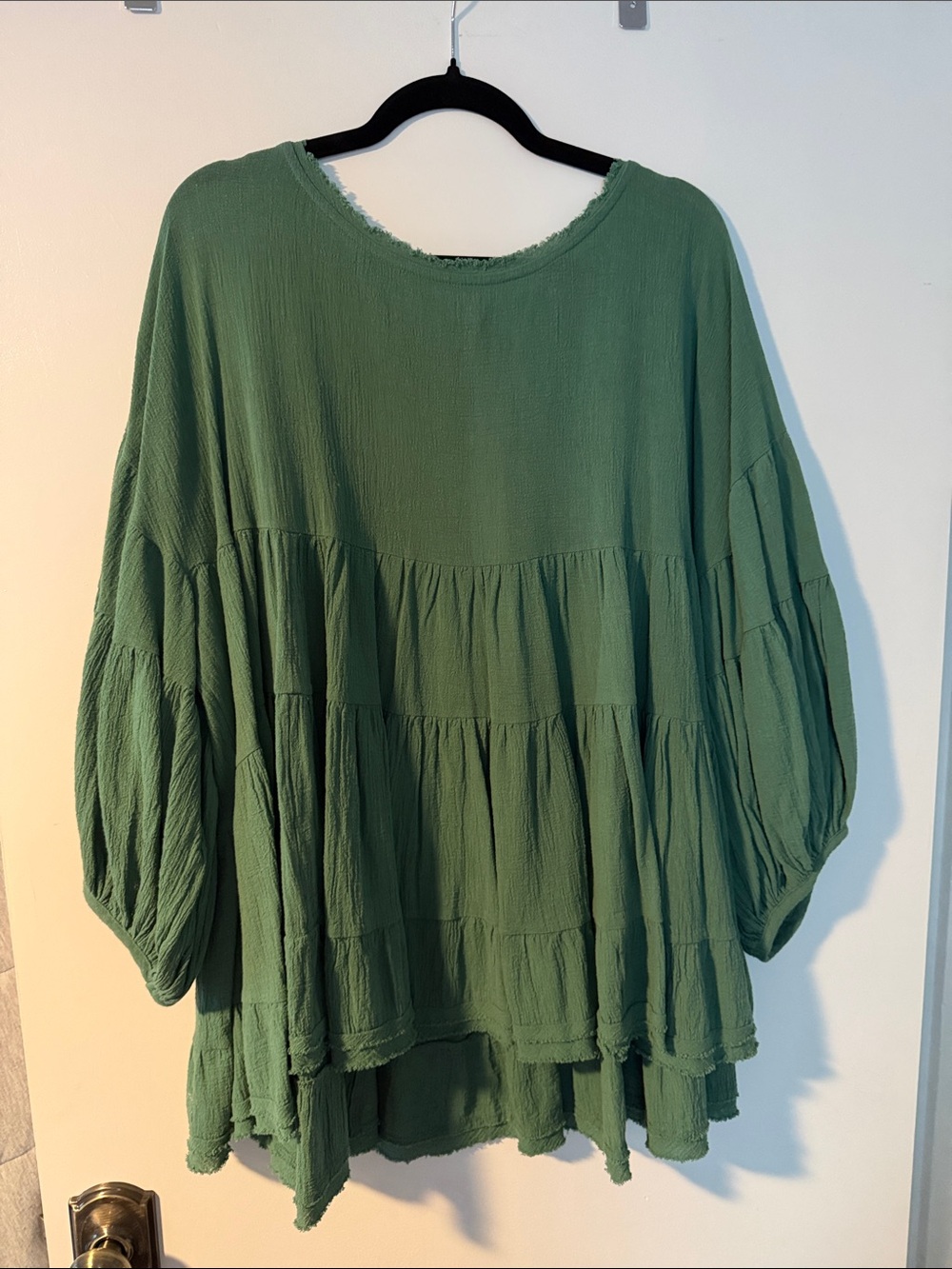 Free People Olive Green Tiered Peasant Tunic